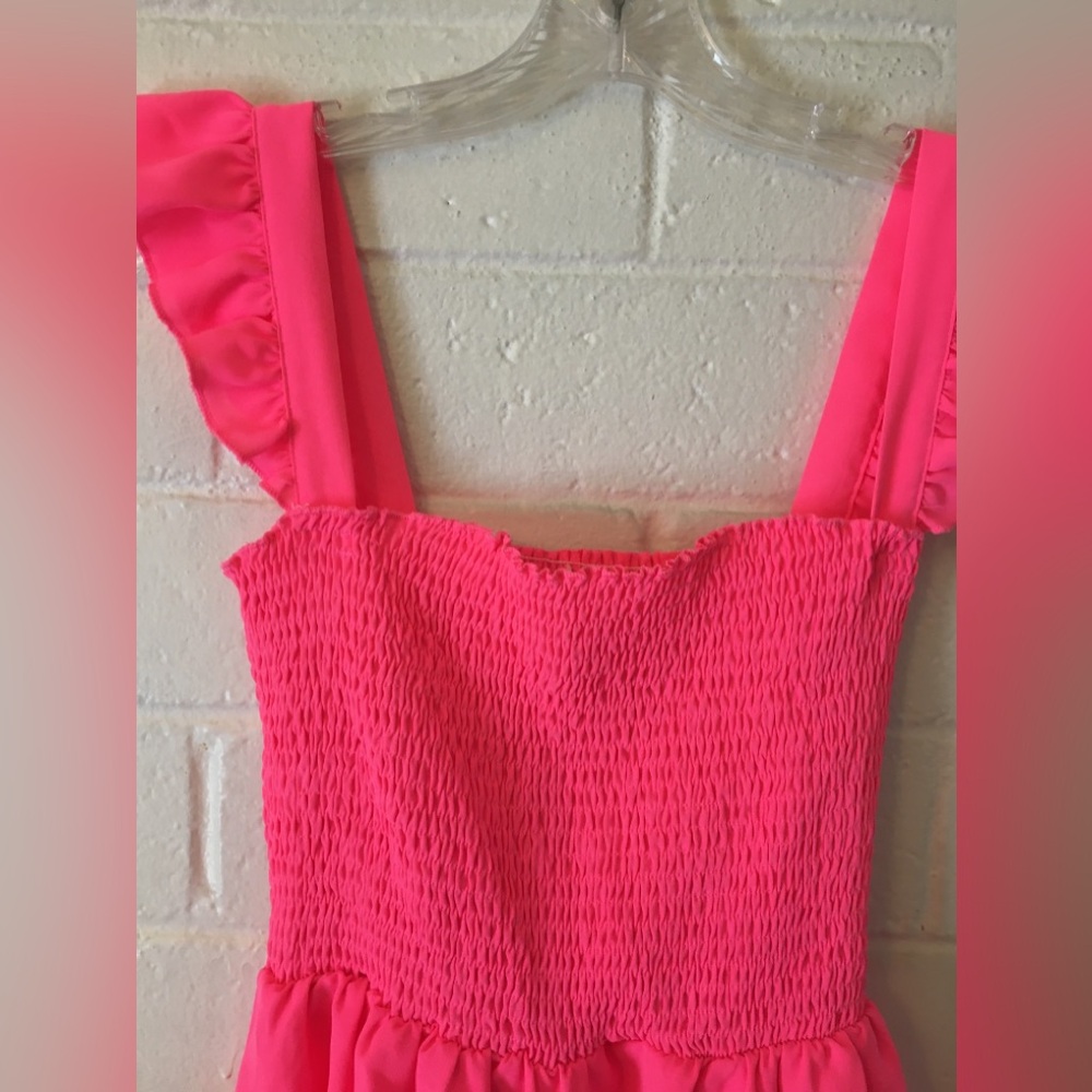 Hot Pink Ruffled Blouse - Picture 15 of 16